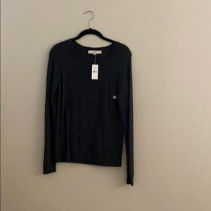 Loft grey cabin knit sweater